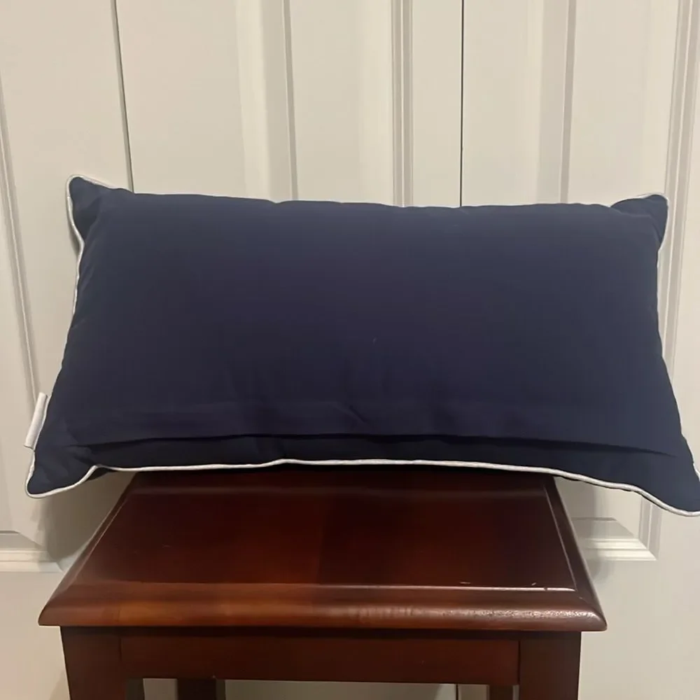 Bella Lux Peace Seahorse Beaded Embellished Navy Silver Velvet Pillow Holiday